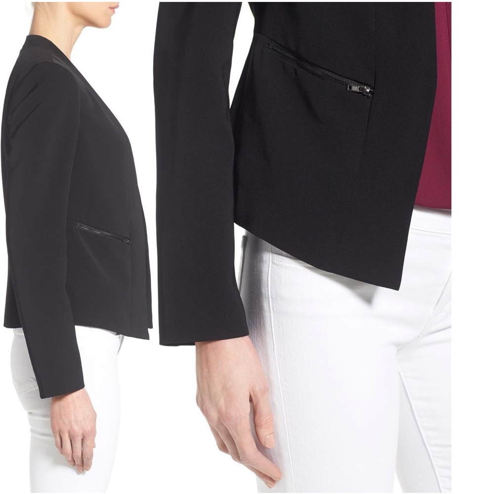 Halogen Zip Pocket Open Jacket Blazer - image 2